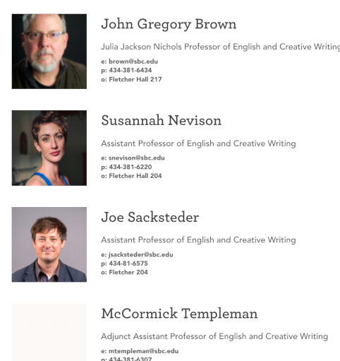 Screenshot of Faculty and staff by group widget results